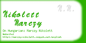 nikolett marczy business card